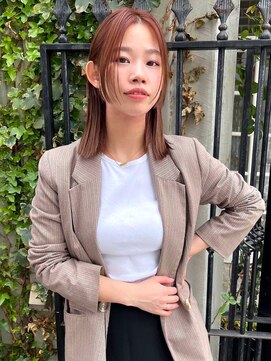 カシェ ナカザキ(CACHE NAKAZAKI) オレンジベージュ/ボブ/ストレート