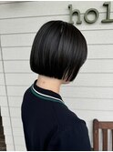 ミニボブ×グレージュ