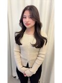 【博多美容室/坂本早苗】韓国ヘア/センター分け/前髪/透け感