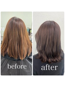 ガルボヘアー 桟橋店(garbo hair) オイルカラー　艶髪　グレージュ　大人女子