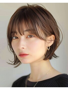 ゴカンムード(Gokan mood) ハイライトバレイヤージュダブルカラーショートカット30代40代