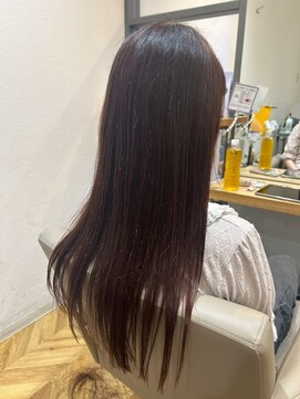 ヘア ルーナ バイ アプリーレ(hair lune by Aprire) 透明感ナチュラルブラウン艶カラー×艶髪ストレートヘア20代30代