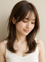 ヘアメイク アージュ 天神西通り店(HAIR MAKE age)&nbsp;レイヤーカット フェイスレイヤー 韓国風 グレージュカラー