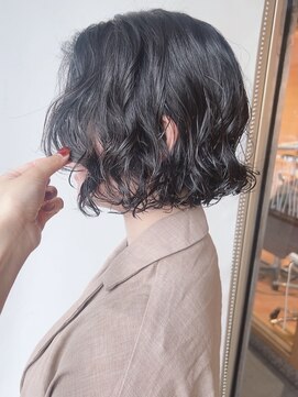 モリオフロムロンドン 原宿本店(morio from London) 【morio原宿】ボブパーマ 外国人風パーマ 黒髪