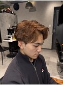 海外風パーマ外国人風パーマブラウンカラー