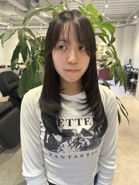 マルフェ 天王寺(marfe) 【marfe】黒髪ロング_ロングレイヤー_顔周りレイヤーカット