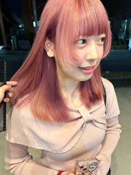 ラック 津田沼(LUCK) ピンクカラー/いちごみるく/バズカット/顔周りレイヤー
