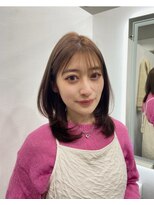 ピリオド 赤坂(Period.) ミディアムレイヤーカット ショコラベージュ髪質改善赤坂見附