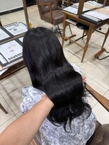 フォルテ ティアラ 横浜店(FORTE TIARA)&nbsp;圧倒的なツヤ★ブルーブラック×エレガントな韓国風大物巻き♪