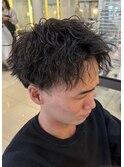 メンズショートスタイルツイストスパイラル