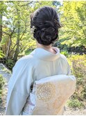 訪問着におすすめシニヨンスタイル