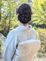 京都ヘアセット着付け専門サロン 夢館 五条店(yumeyakata)&nbsp;訪問着におすすめシニヨンスタイル