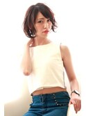 無造作な大人ショートボブ