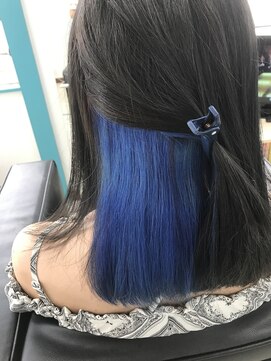 マーメイドヘアー(mermaid hair) インナーカラー☆マニパニブルー