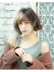  【Lond avenir本田奈穂美】20.30.40代◎前下がりウェーブボブ