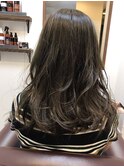 【松原美幸】アッシュベージュロング