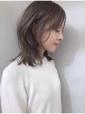ミントグレージュミディアム_イメチェン美髪外ハネボブ