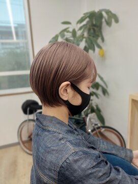 ヘアクラフト(HAIR CLAFT) 丸みショート&ピンクベージュ