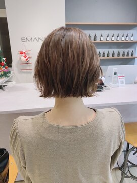 フランチェスカドット(francesca.) ナチュラルブラウン×切りっぱなしボブ【竹中慎治】梅田