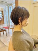 大人耳掛け♪小顔見せ☆ひし形丸み美人ショートボブ