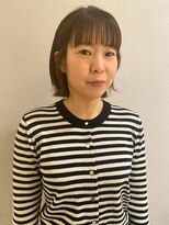 トップヘアーヒルズ 安城(TOP HAIR HILLS)&nbsp;軽い質感！切りっぱなしボブスタイル/前髪パーマ
