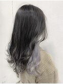 インナーカラーホワイトシルバー