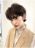 デジタルパーマレイヤーカット顔周り前髪ショートボブ/千葉
