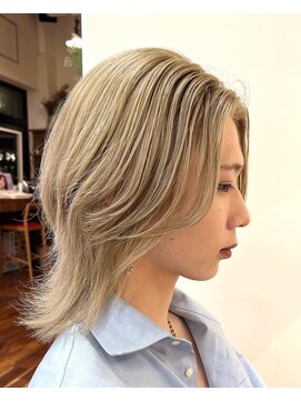 ルーム(Room) ミルクティーベージュ/メンズウルフ/メンズロングカラー