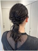 ヘアアレンジローポニーお呼ばれヘア