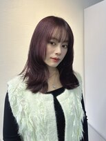 ベル(BEL)&nbsp;レイヤーカット/ワインレッド/赤紫