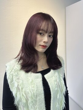 ベル(BEL) レイヤーカット/ワインレッド/赤紫