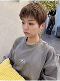 【Owll】石田学史刈り上げショート20代30代40代オリーブベージュ
