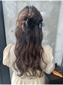 お呼ばれヘア 10代 20代 30代 ハーフアップ ヘアアレンジ 韓国風