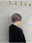 乾かすだけでまとまるショート×ハイトーンカラー