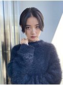 丸みショートシースルーバングくびれショートボブミニボブ