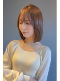 髪質改善縮毛矯正×うる艶ベージュボブ