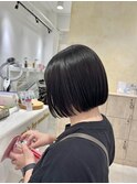 大人ガーリーダークアッシュ似合わせカットミディアムレイヤー