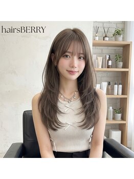 ヘアーズ ベリー 都島店(hairs BERRY)の写真/『毎日をBERRY HAPPYに』似合わせカット￥2530/カラーリタッチ￥3300～/パーマ+カット￥6600~の大人気サロン♪