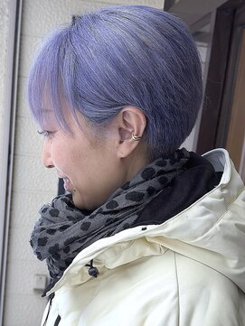 ブレイズヘアー(BLAZEhair) 【透明感バツグン】ブルーシルバー×ブリーチ３回