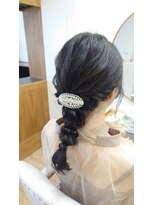 ザザ(ZAZA) 結婚式参列ヘア*短めさんの編みおろし