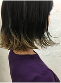『bluefaces』スモーキーグレーイエローラインカラー裾カラー