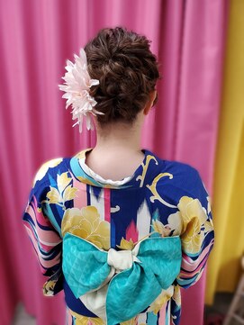 ハナココ 水戸店(hana Coco) 浴衣着付けヘア ゆるふわアップ 夏祭り イベント崩れない 水戸