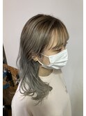 グレージュ×波ウエーブ