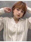 前髪カット顔まわり似合わせ外ハネくびれレイヤーミディ