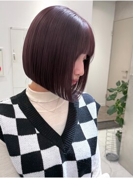 ロイ(Roi) ◎ラベンダーピンク前下がりボブ