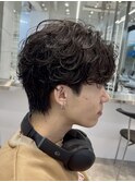 無造作シャドウパーマバレない緩めパーマ韓国学生社会人テテ風