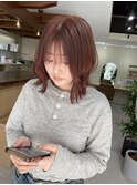 レイヤーロブとピンクブラウン