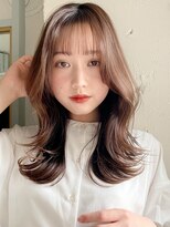 レア 表参道(L'ea)&nbsp;ミディアムヘア暗めカラーグランマッシュデザインカラー