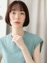 カバーヘア イヴ 戸頭店(COVER HAIR EVE)&nbsp;チェリーレッド姫カットレイヤー切りっぱなしボブX戸頭30代40代