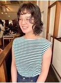【結んでも可愛い】クルクルパーマボブ